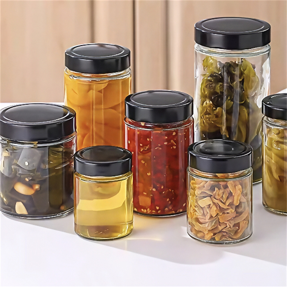 High Cover Glass Bottle Food Grade Sealed Jar Chil08