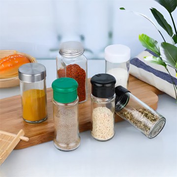 Kitchen Supplies Glass Condiment Bottle Pepper Jar Portab...