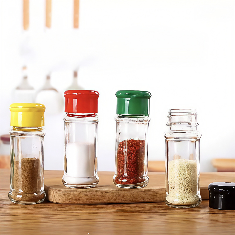 Kitchen Supplies Glass Condiment Bottle Pepper Jar Portab...
